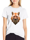 Geometric Fox Graphic T-Shirt - Modern Style