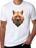 Geometric Fox Graphic T-Shirt - Modern Style