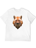 Geometric Fox Graphic T-Shirt - Modern Style