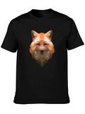 Geometric Fox Graphic T-Shirt - Modern Style