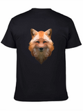 Geometric Fox Graphic T-Shirt - Modern Style