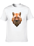 Geometric Fox Graphic T-Shirt - Modern Style