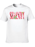 Floral Serenity Graphic Black T-Shirt