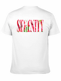 Floral Serenity Graphic Black T-Shirt