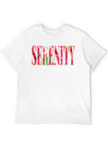 Floral Serenity Graphic Black T-Shirt