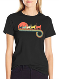 Retro Cat Sunset T-Shirt