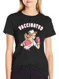Vaccinated Nurse Boxer Graphic Tee