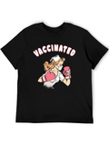 Vaccinated Nurse Boxer Graphic Tee