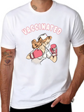 Vaccinated Nurse Boxer Graphic Tee
