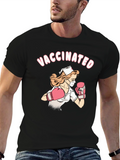 Vaccinated Nurse Boxer Graphic Tee