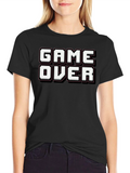 Game Over Black Graphic Tee Shirt