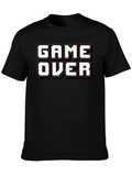 Game Over Black Graphic Tee Shirt