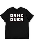 Game Over Black Graphic Tee Shirt