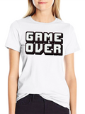 Game Over Black Graphic Tee Shirt