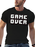 Game Over Black Graphic Tee Shirt