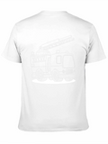 Fire Truck Graphic Tee - Black Cotton T-Shirt
