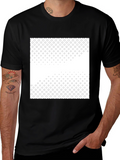 Black Tee with Geometric Circle Pattern