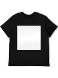 Black Tee with Geometric Circle Pattern