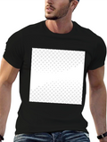 Black Tee with Geometric Circle Pattern