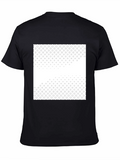 Black Tee with Geometric Circle Pattern