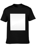 Black Tee with Geometric Circle Pattern