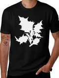 Botanical Graphic Tee - Black Cotton T-Shirt