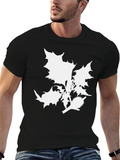 Botanical Graphic Tee - Black Cotton T-Shirt