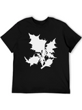 Botanical Graphic Tee - Black Cotton T-Shirt