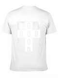 God Cross Graphic Print Black T-Shirt
