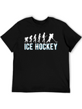 Ice Hockey Evolution T-Shirt - Black