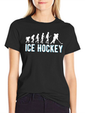 Ice Hockey Evolution T-Shirt - Black