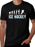 Ice Hockey Evolution T-Shirt - Black