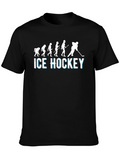Ice Hockey Evolution T-Shirt - Black