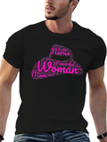Powerful Woman Word Art Graphic T-Shirt