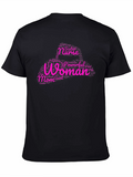 Powerful Woman Word Art Graphic T-Shirt