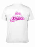 Powerful Woman Word Art Graphic T-Shirt