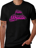 Powerful Woman Word Art Graphic T-Shirt