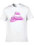 Powerful Woman Word Art Graphic T-Shirt