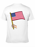 American Flag Graphic Tee - Patriotic Black T-Shirt