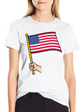 American Flag Graphic Tee - Patriotic Black T-Shirt