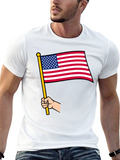 American Flag Graphic Tee - Patriotic Black T-Shirt