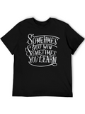 Motivational Win or Learn Black T-Shirt