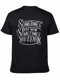 Motivational Win or Learn Black T-Shirt