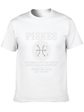 Pisces Zodiac Black Graphic T-Shirt