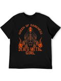 Queen of Darkness Death Metal Girl T-Shirt
