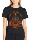 Queen of Darkness Death Metal Girl T-Shirt