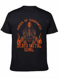 Queen of Darkness Death Metal Girl T-Shirt