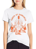 Queen of Darkness Death Metal Girl T-Shirt