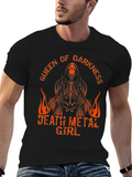 Queen of Darkness Death Metal Girl T-Shirt