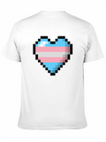 Trans Pride Pixel Heart Graphic Tee